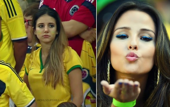 Hot Brazil vs Colombia match world cup fans