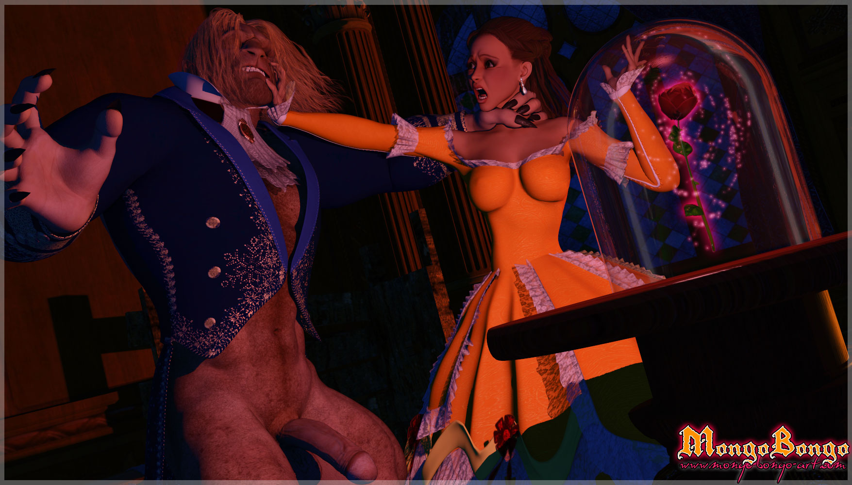 Красавица в объятиях чудовища