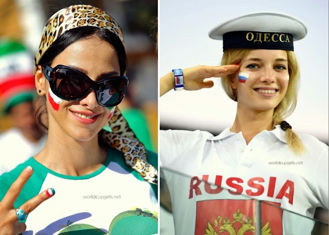 Iran and Russia hot fans in world cup