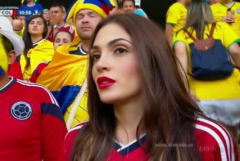 Hot Brazilian colombia world cup fan