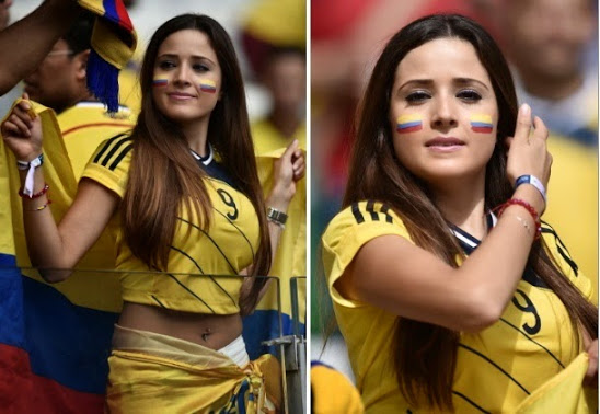 Colombia hottest world cup fans