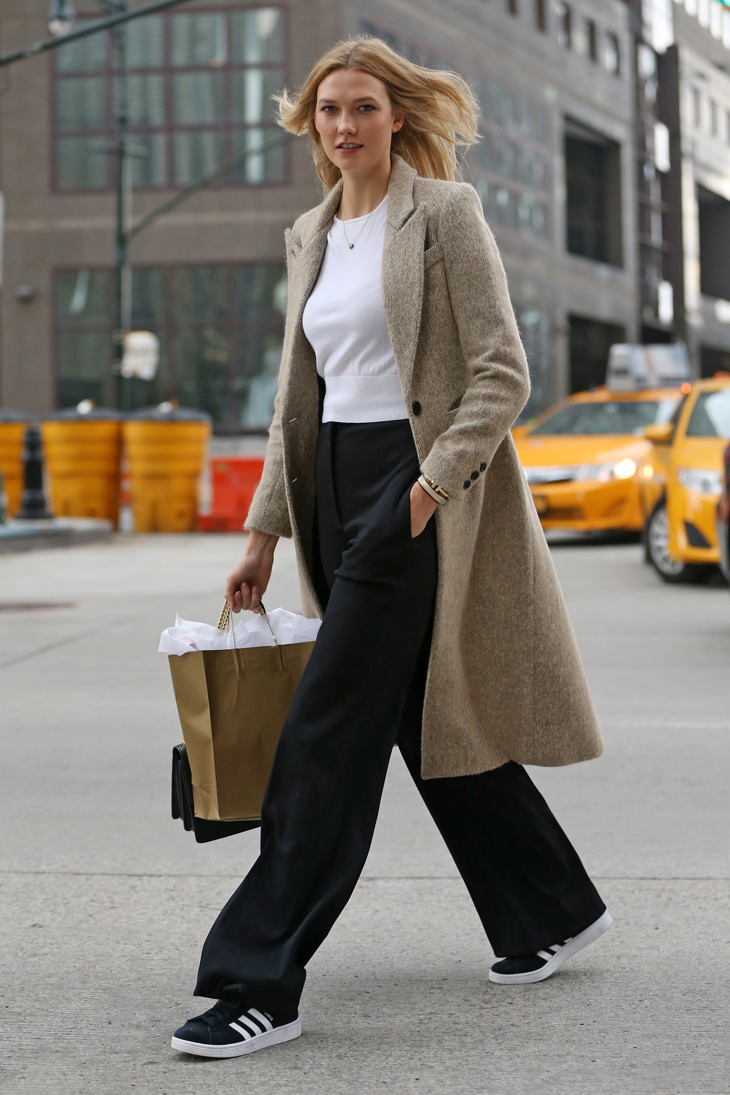 Karlie Kloss heads to a meeting in New York